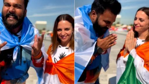 This Woman From Argentina Wears Indian Tricolour At FIFA World Cup, Says It’s A Tribute